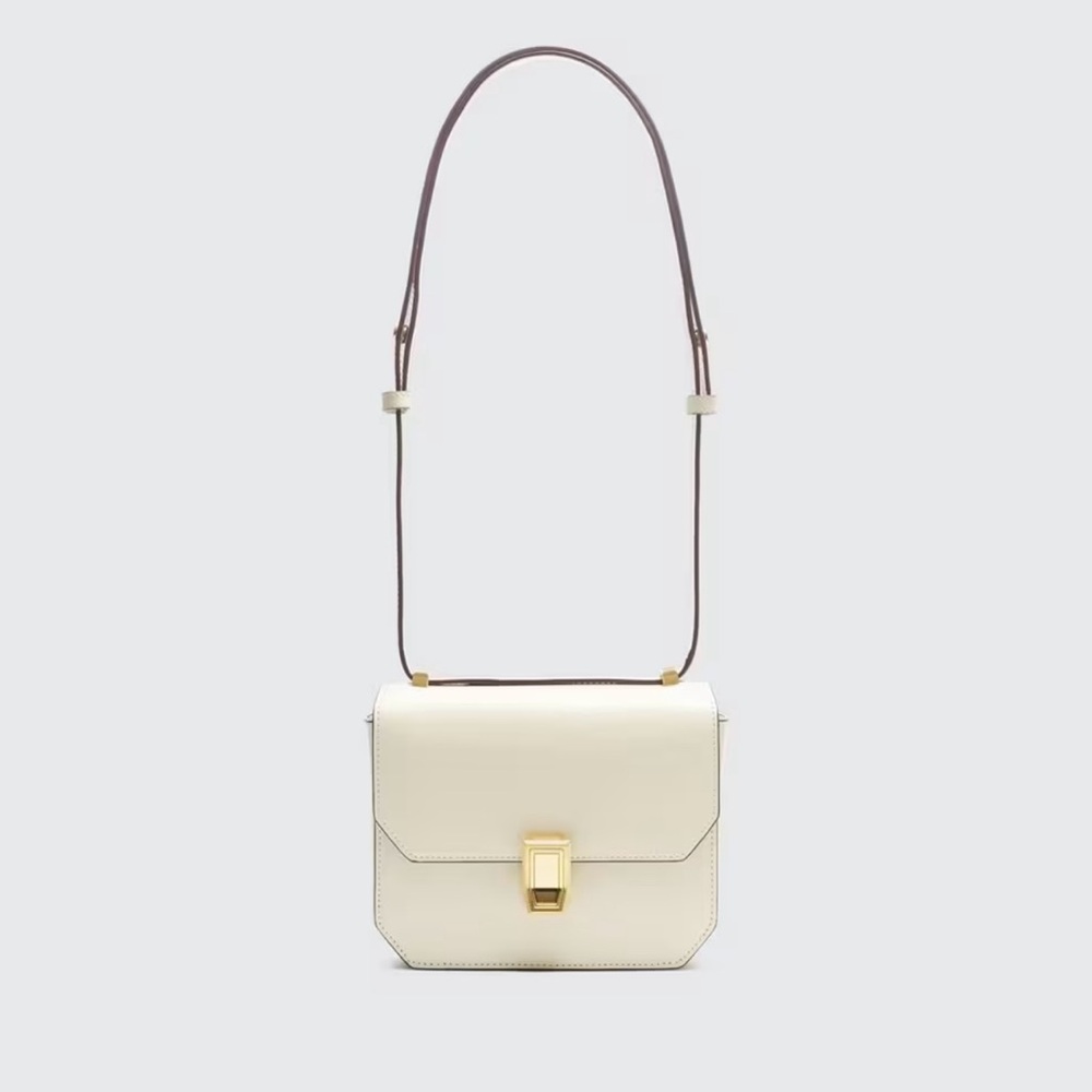 Rag & Bone Cream Crossbody Bag with Gold Accent